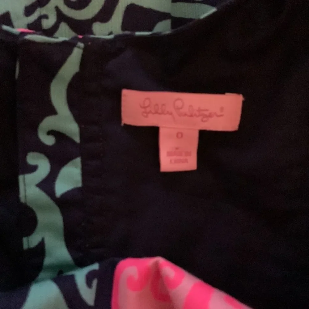 Lilly Pulitzer, Pink/Blue/Turquoise Slip Dress, Size Zero, NWOT. - Picture 4 of 8